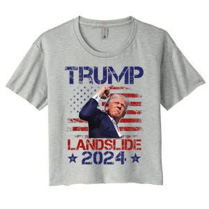 Trump Win 2024 Trump Vance 2024 President Women's Crop Top Tee