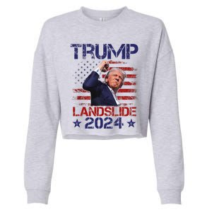 Trump Win 2024 Trump Vance 2024 President Cropped Pullover Crew