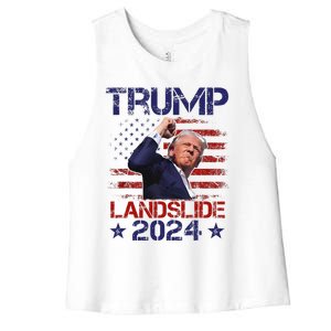 Trump Win 2024 Trump Vance 2024 President Women's Racerback Cropped Tank