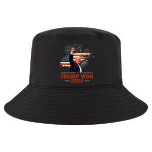 Trump Won 2024 Election President 47 Th American Flag Cool Comfort Performance Bucket Hat