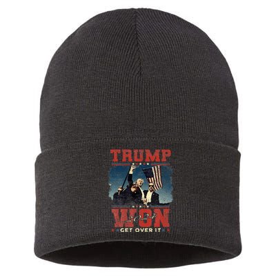 Trump Wins 2024 Election Trump Won 2024 Sustainable Knit Beanie