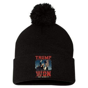 Trump Wins 2024 Election Trump Won 2024 Pom Pom 12in Knit Beanie