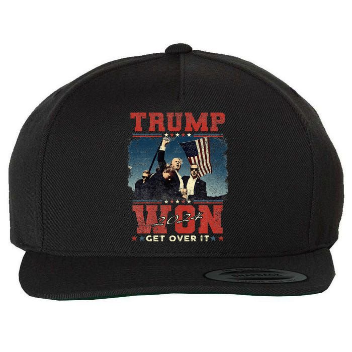 Trump Wins 2024 Election Trump Won 2024 Wool Snapback Cap