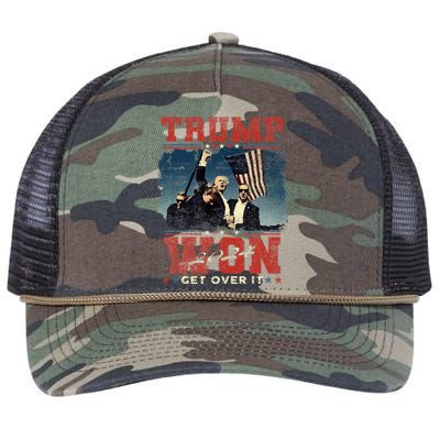 Trump Wins 2024 Election Trump Won 2024 Retro Rope Trucker Hat Cap