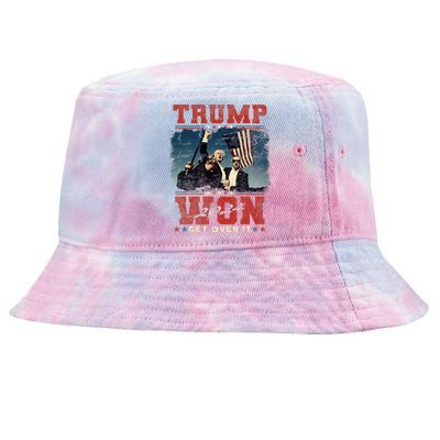 Trump Wins 2024 Election Trump Won 2024 Tie-Dyed Bucket Hat