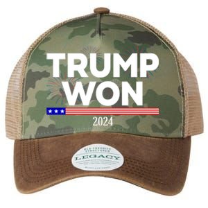 Trump Won 2024 Election 47th President Legacy Tie Dye Trucker Hat