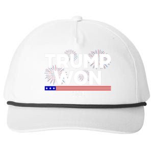 Trump Won 2024 Election 47th President Snapback Five-Panel Rope Hat