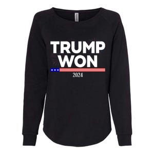 Trump Won 2024 Election 47th President Womens California Wash Sweatshirt