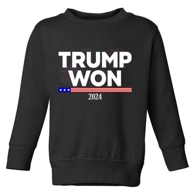 Trump Won 2024 Election 47th President Toddler Sweatshirt