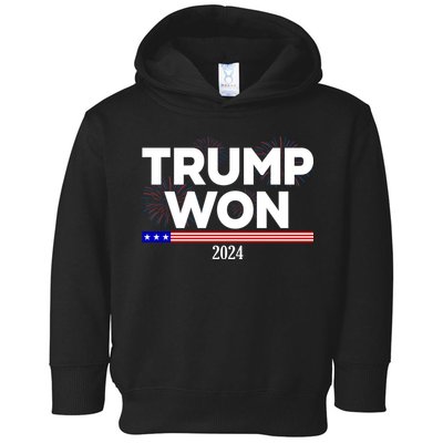 Trump Won 2024 Election 47th President Toddler Hoodie