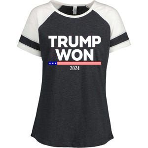 Trump Won 2024 Election 47th President Enza Ladies Jersey Colorblock Tee