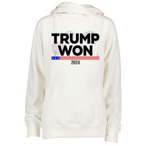 Trump Won 2024 Election 47th President Womens Funnel Neck Pullover Hood