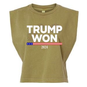 Trump Won 2024 Election 47th President Garment-Dyed Women's Muscle Tee