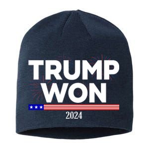 Trump Won 2024 Election 47th President Sustainable Beanie