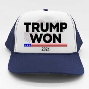 Trump Won 2024 Election 47th President Trucker Hat