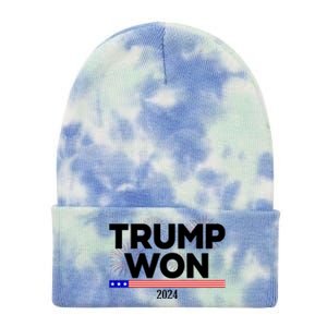 Trump Won 2024 Election 47th President Tie Dye 12in Knit Beanie