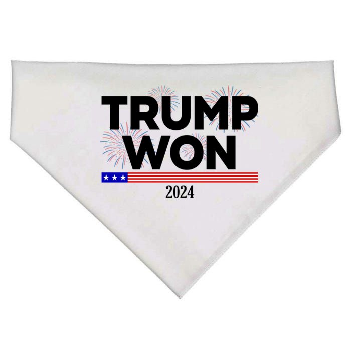 Trump Won 2024 Election 47th President USA-Made Doggie Bandana