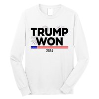 Trump Won 2024 Election 47th President Long Sleeve Shirt