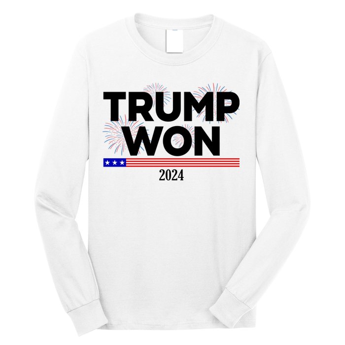 Trump Won 2024 Election 47th President Long Sleeve Shirt