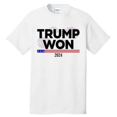 Trump Won 2024 Election 47th President Tall T-Shirt