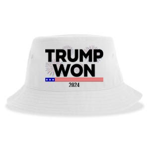 Trump Won 2024 Election 47th President Sustainable Bucket Hat