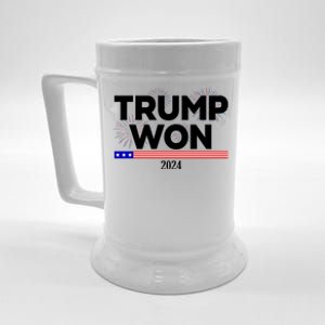 Trump Won 2024 Election 47th President Beer Stein