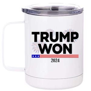 Trump Won 2024 Election 47th President 12 oz Stainless Steel Tumbler Cup