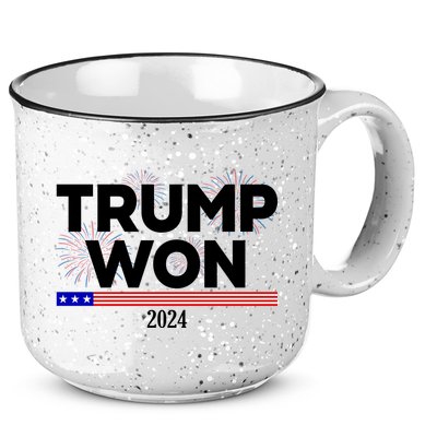 Trump Won 2024 Election 47th President 15oz Campfire Ceramic Mug