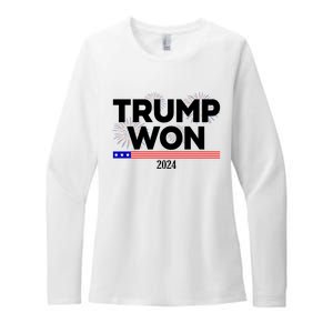 Trump Won 2024 Election 47th President Womens CVC Long Sleeve Shirt