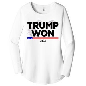 Trump Won 2024 Election 47th President Women's Perfect Tri Tunic Long Sleeve Shirt