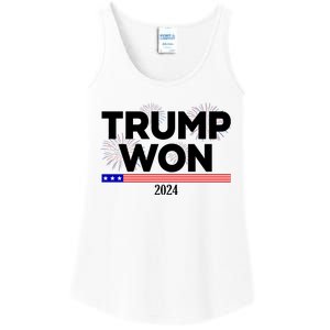 Trump Won 2024 Election 47th President Ladies Essential Tank