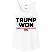 Trump Won 2024 Election 47th President Ladies Essential Tank