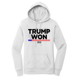 Trump Won 2024 Election 47th President Women's Pullover Hoodie