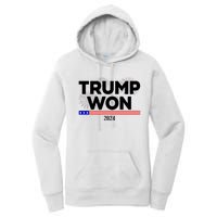 Trump Won 2024 Election 47th President Women's Pullover Hoodie