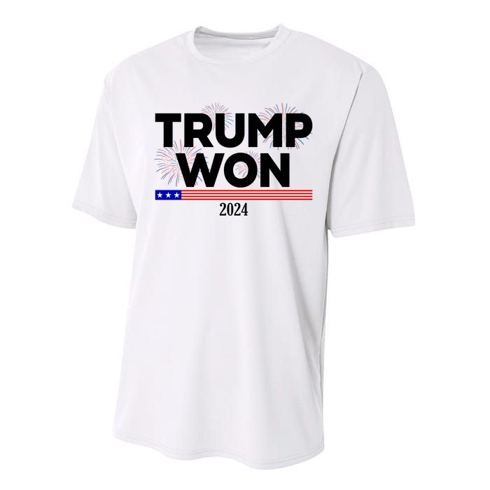 Trump Won 2024 Election 47th President Performance Sprint T-Shirt