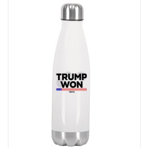 Trump Won 2024 Election 47th President Stainless Steel Insulated Water Bottle