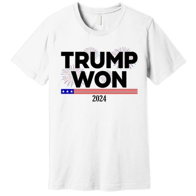 Trump Won 2024 Election 47th President Premium T-Shirt