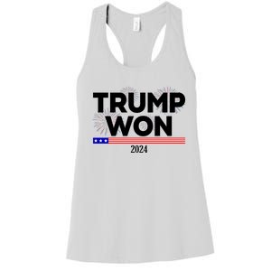 Trump Won 2024 Election 47th President Women's Racerback Tank