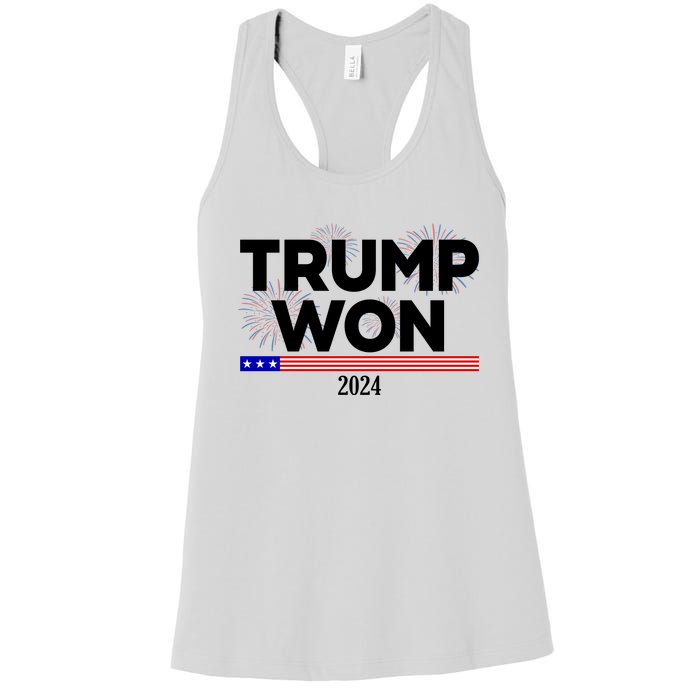 Trump Won 2024 Election 47th President Women's Racerback Tank