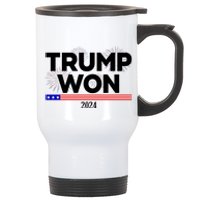 Trump Won 2024 Election 47th President Stainless Steel Travel Mug