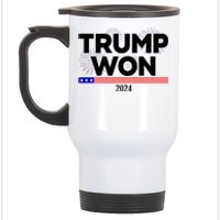 Trump Won 2024 Election 47th President Stainless Steel Travel Mug