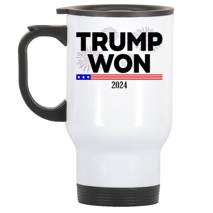 Trump Won 2024 Election 47th President Stainless Steel Travel Mug