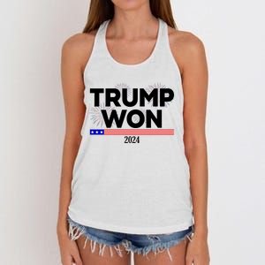 Trump Won 2024 Election 47th President Women's Knotted Racerback Tank