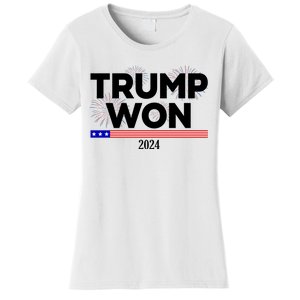 Trump Won 2024 Election 47th President Women's T-Shirt