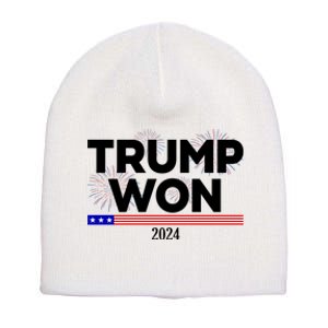 Trump Won 2024 Election 47th President Short Acrylic Beanie