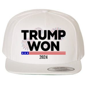 Trump Won 2024 Election 47th President Wool Snapback Cap