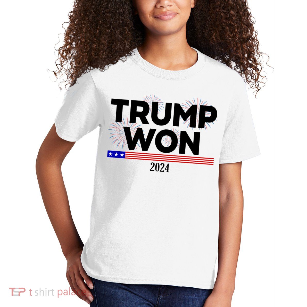 Trump Won 2024 Election 47th President Kids T-Shirt