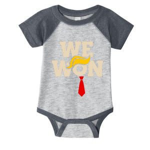 Trump Won 2024 Get Over It 47th Us President Infant Baby Jersey Bodysuit