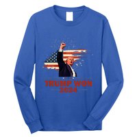 Trump Won 2024 Election President 47 Th American Flag Long Sleeve Shirt