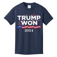 Trump Wins 2024 Presidential Election 2024 Donald Trump Wins Us Presidency Kids T-Shirt